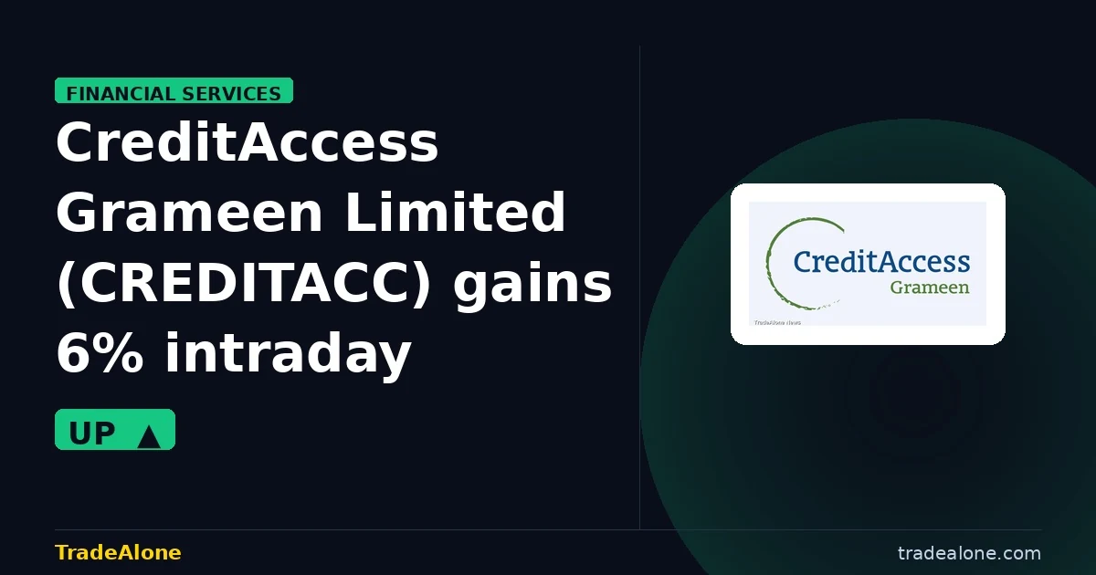 CreditAccess Grameen Limited CREDITACC gains 6% intraday
