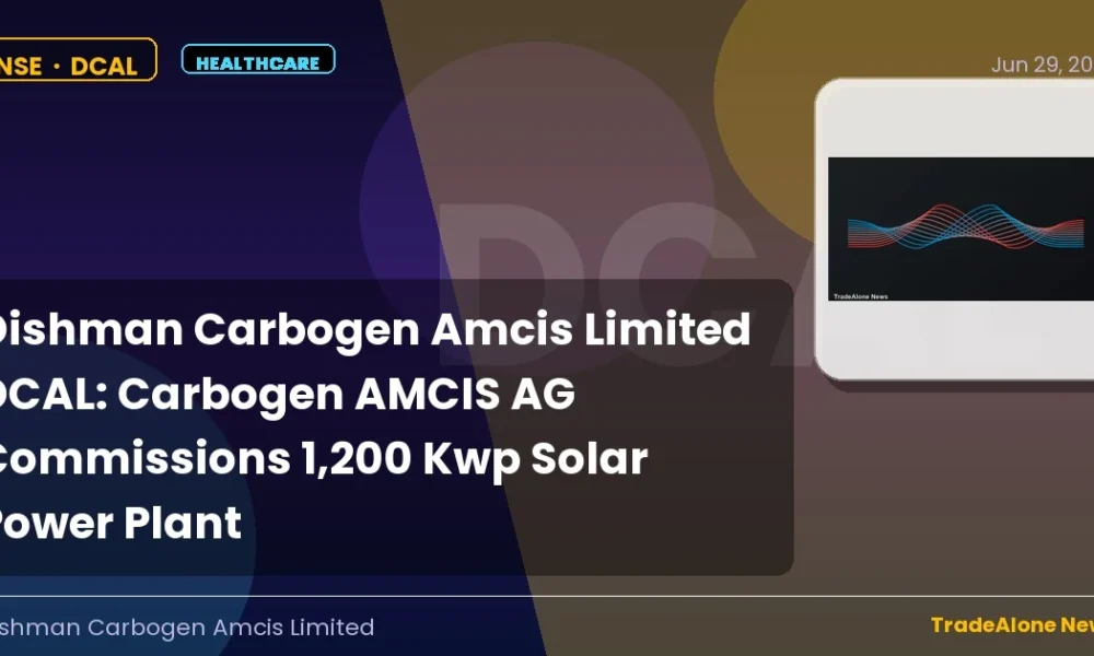 Dishman Carbogen Amcis Limited DCAL Q2 Sustainability Event