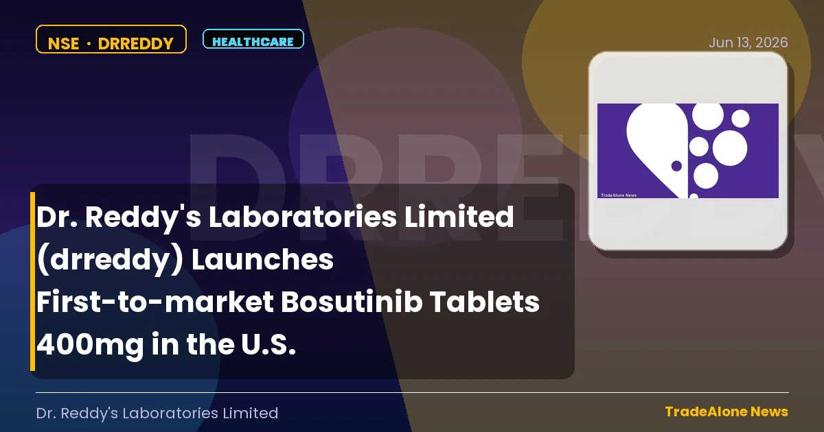 Dr. Reddy's Laboratories Limited Drreddy First-to-market Launch