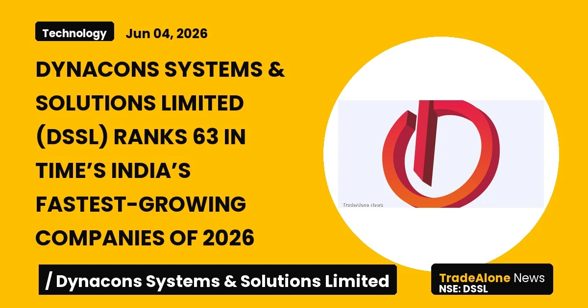 Dynacons Systems & Solutions Limited DSSL Rank 63 Time’s India’s Fastest-growing Companies 2026