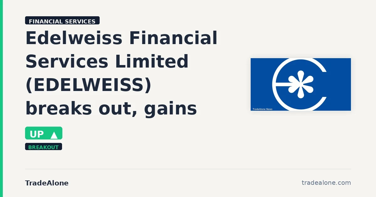 Edelweiss Financial Services Limited EDELWEISS breaks out