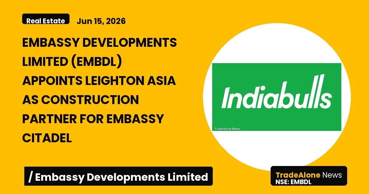 Embassy Developments Limited EMBDL Construction Partner
