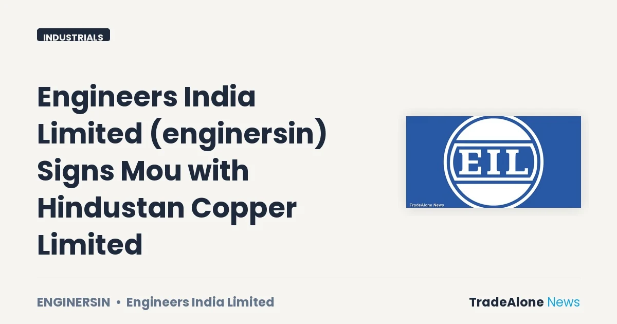 Engineers India Limited Enginersin Mou June 2026