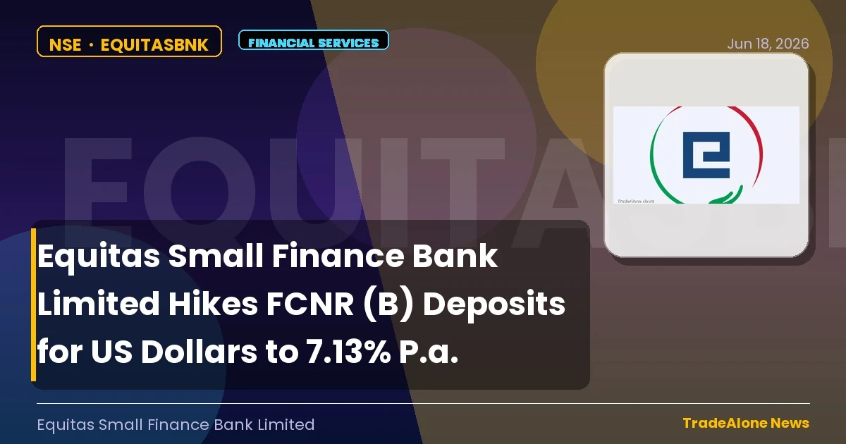 Equitas Small Finance Bank Limited Equitasbnk Hikes FCNR (B) USD Deposits