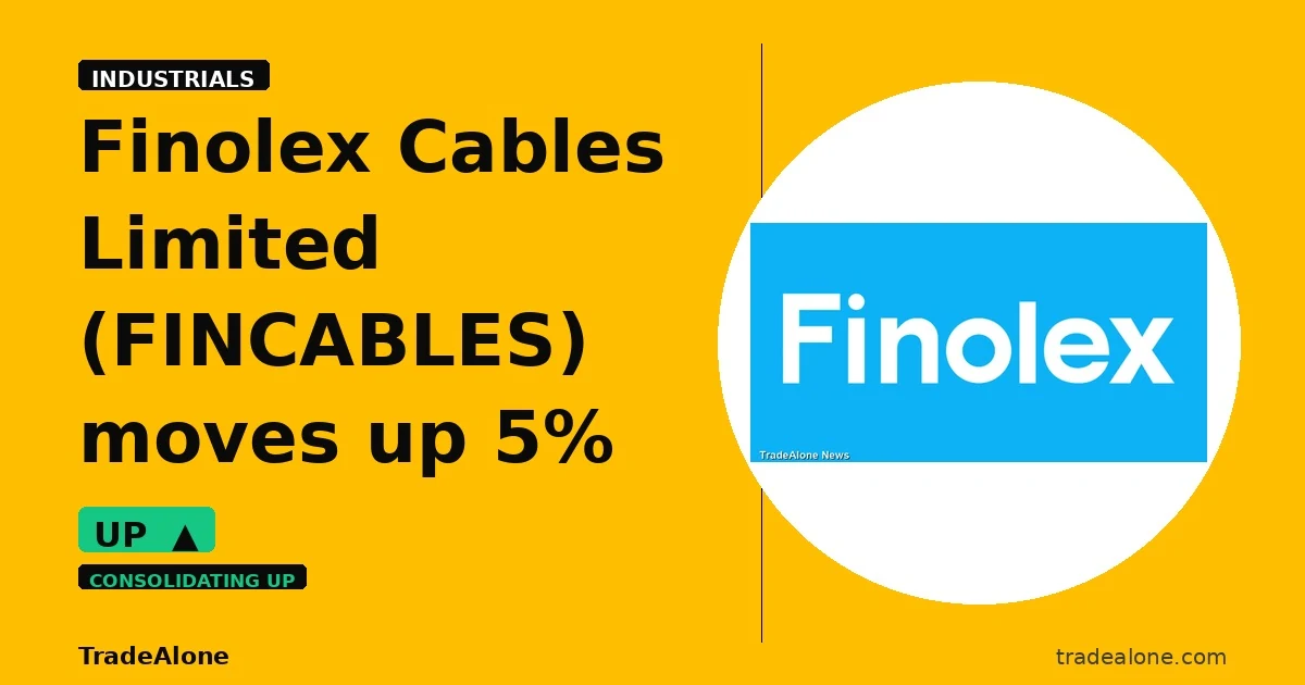 Finolex Cables Limited FINCABLES moves up 5% intraday