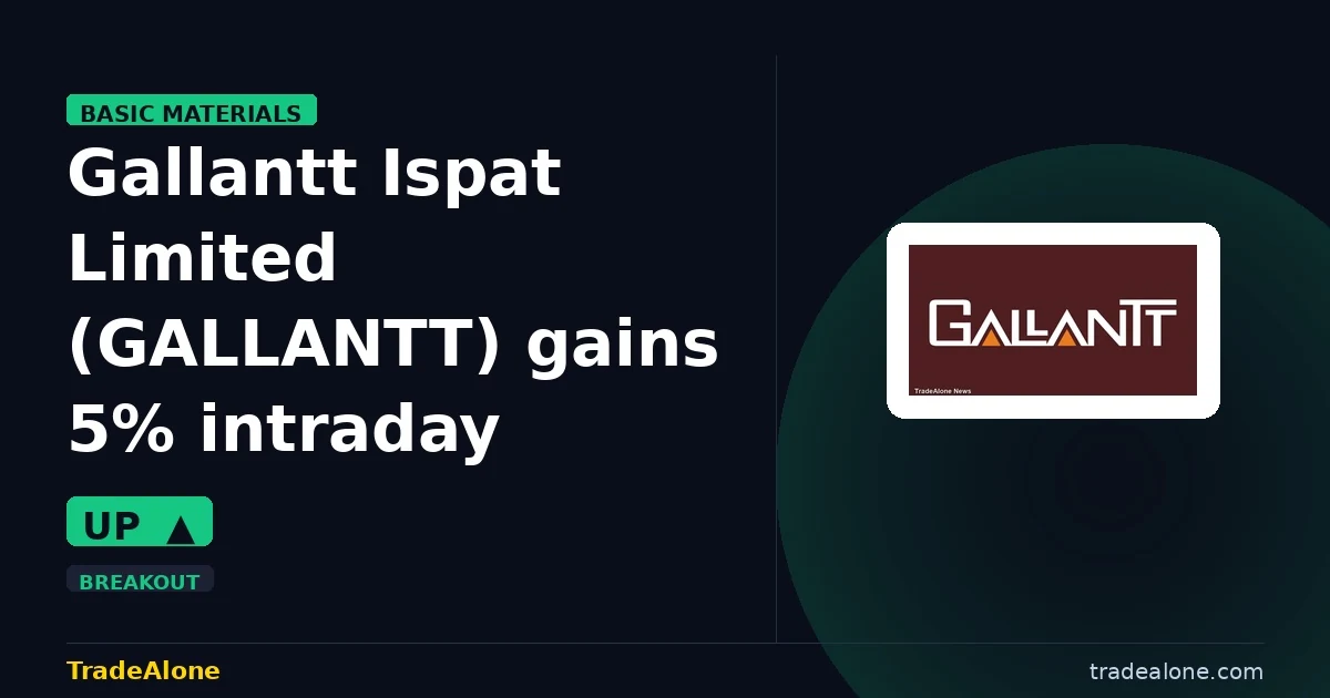 Gallantt Ispat Limited GALLANTT gains 5%