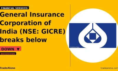 General Insurance Corporation of India GICRE breaks below support