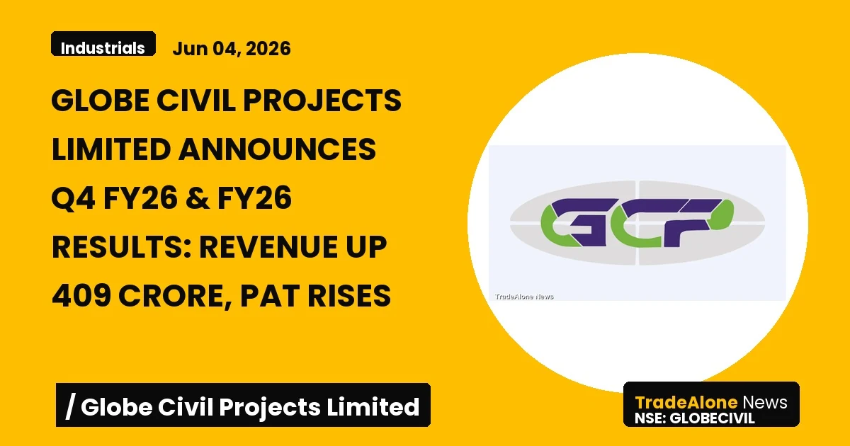 Globe Civil Projects Limited Globecivil Q4 FY26 Results: Revenue Up 409 Crore, PAT Rises