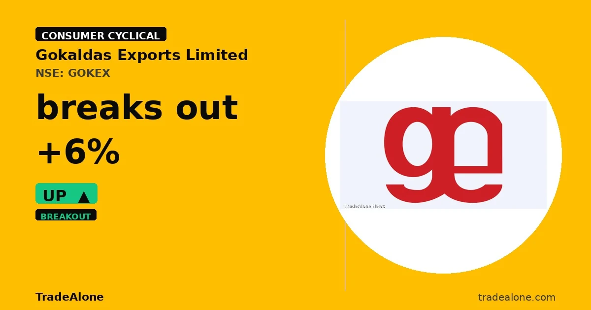 Gokaldas Exports Limited GOKEX breaks out