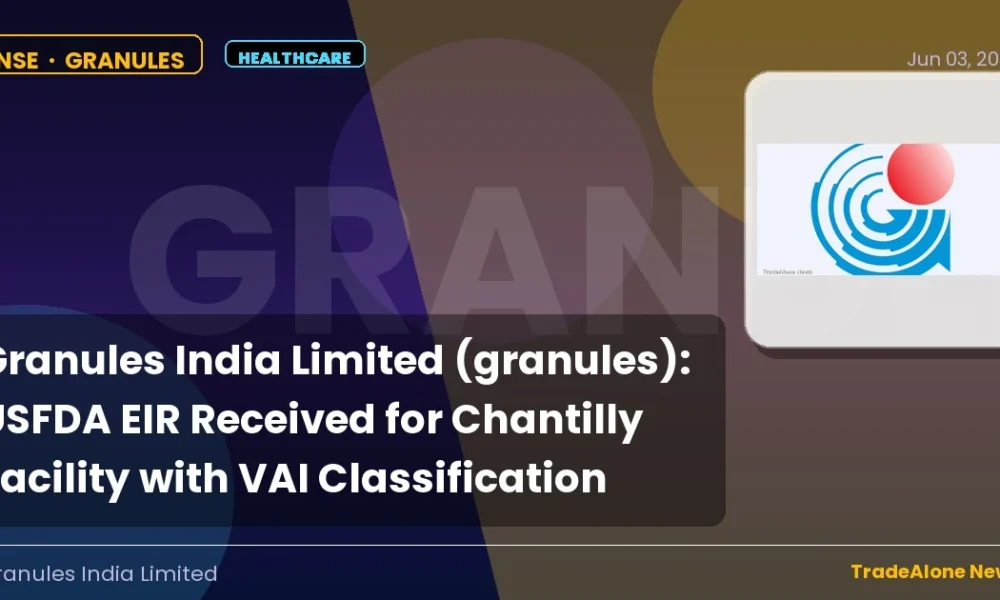 Granules India Limited Granules USFDA EIR Chantilly Facility