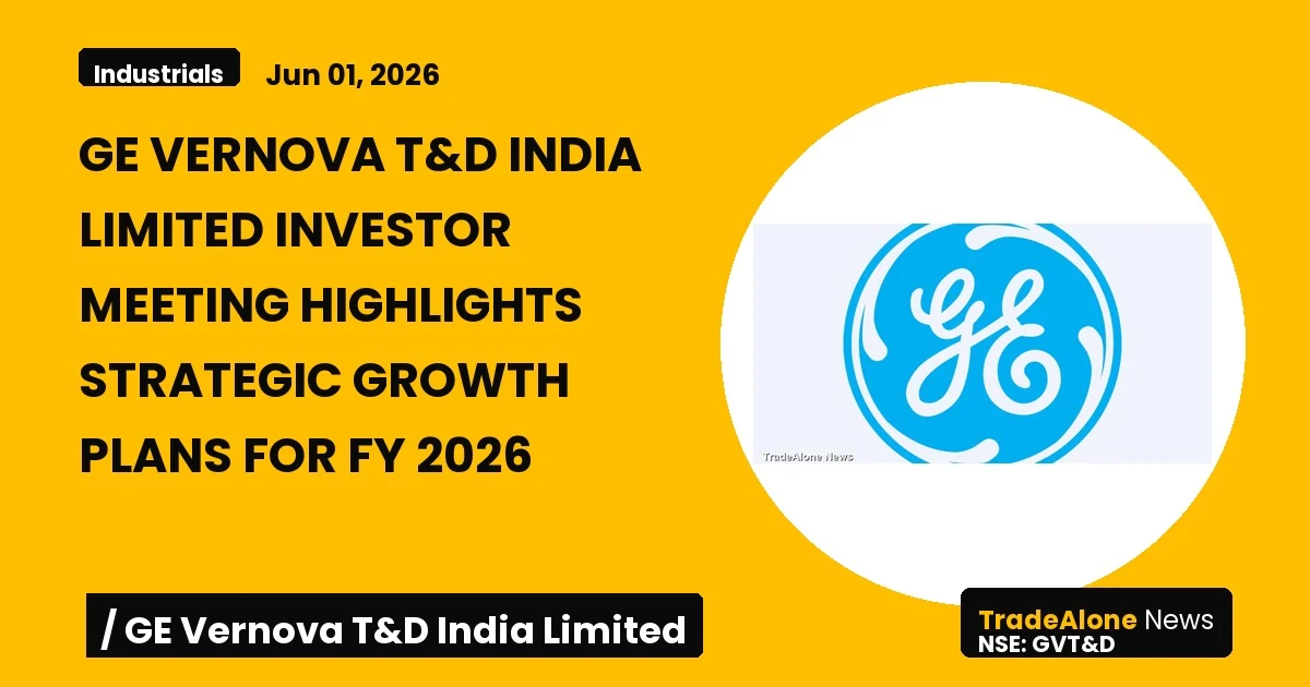 Ge Vernova T&D India Limited GVT&D FY 2026 Investor Meeting
