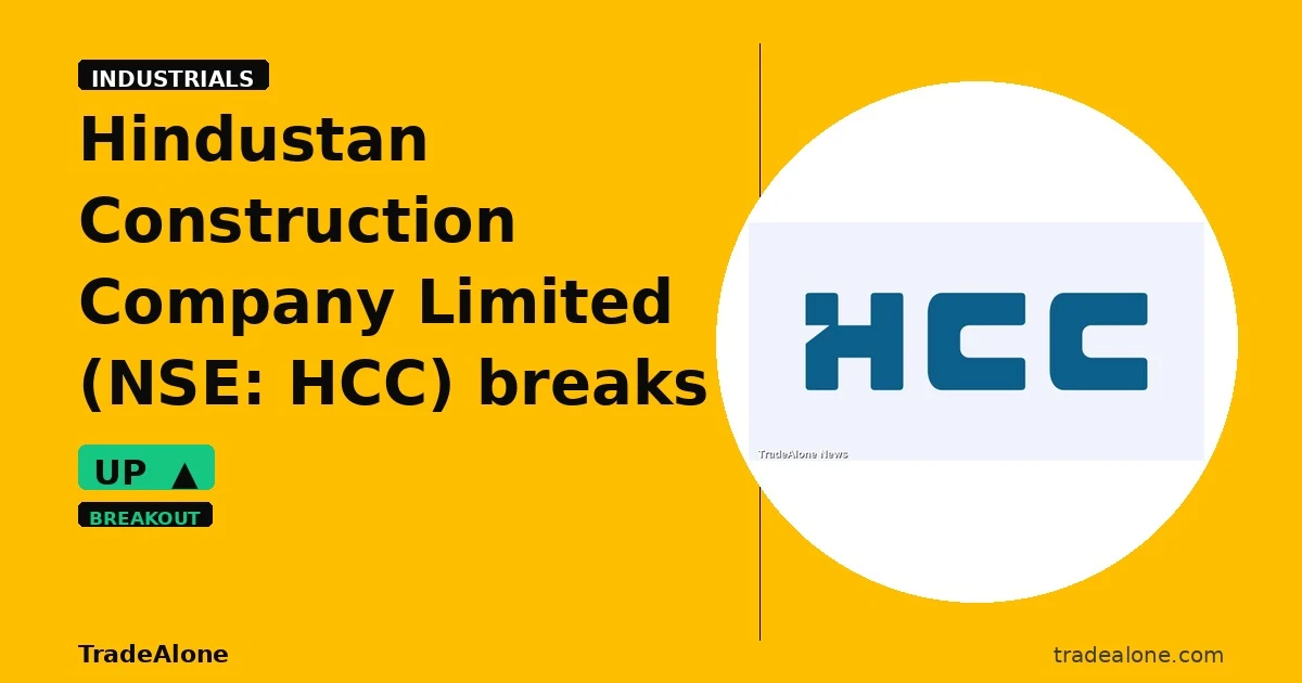 Hindustan Construction Company Limited NSE: HCC breakout