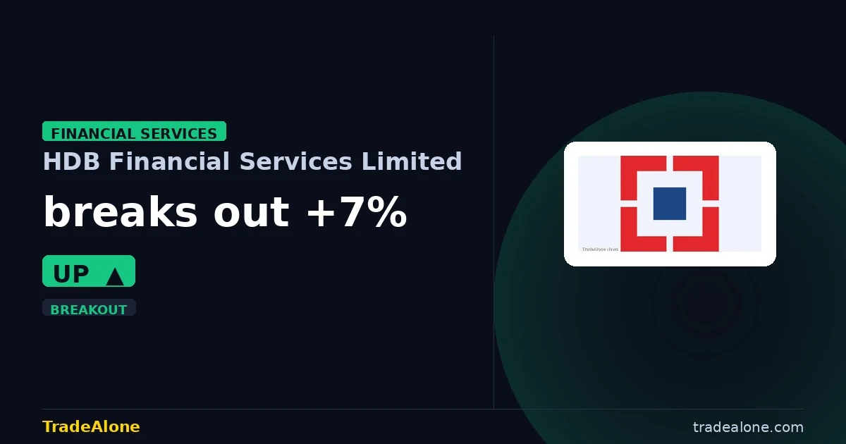 HDB Financial Services Limited HDBFS breaks out