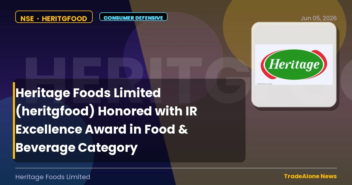 Heritage Foods Limited Heritgfood IR Excellence Award June 2026
