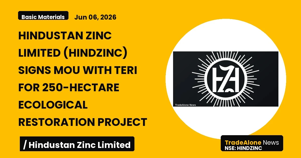Hindustan Zinc Limited Hindzinc 250-hectare Ecological Restoration Project