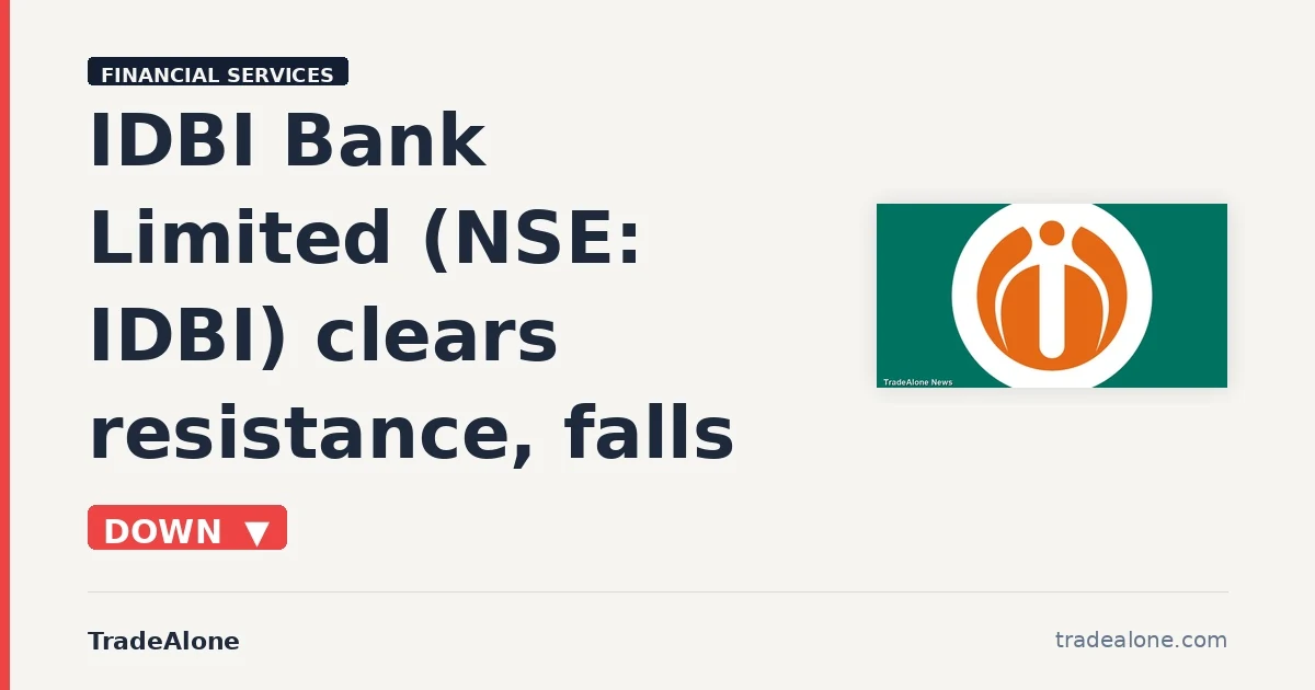 IDBI Bank Limited NSE IDBI clears resistance