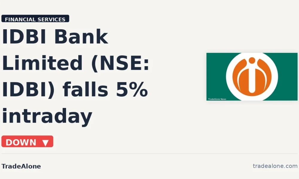 IDBI Bank Limited NSE IDBI falls 5%