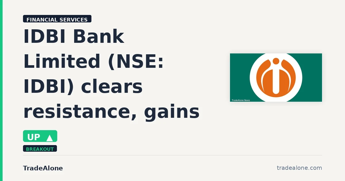 IDBI Bank Limited NSE: IDBI clears resistance