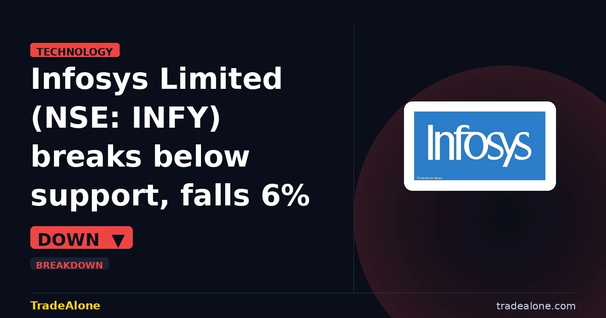 Infosys Limited NSE INFY breaks below support