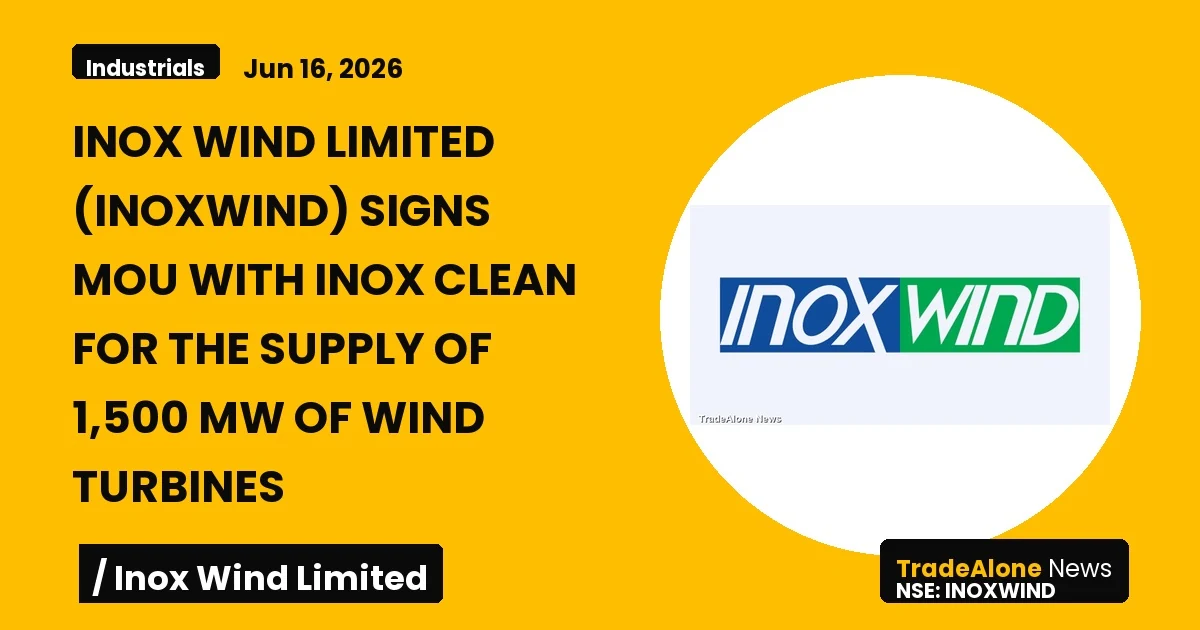 Inox Wind Limited Inoxwind June 2026 Mou
