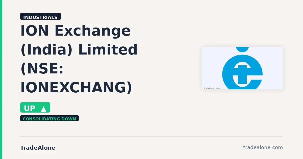 ION Exchange (India) Limited IONEXCHANG climbs 5% intraday