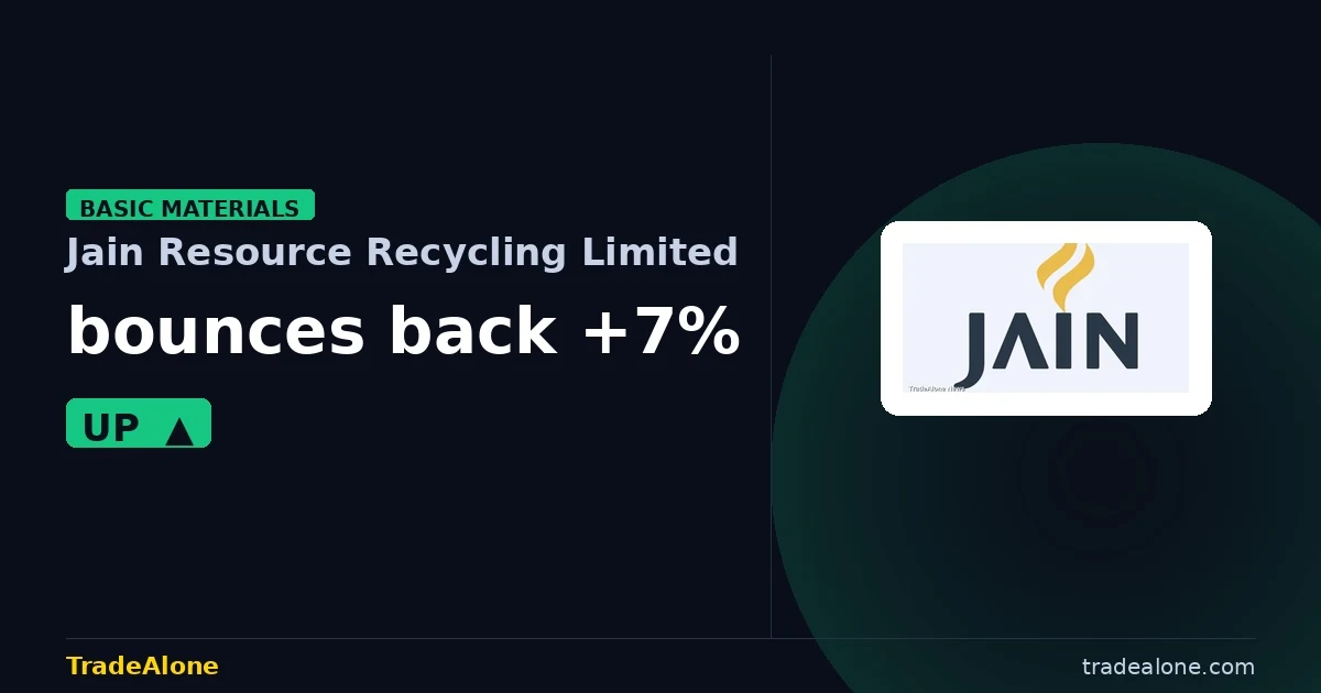 Jain Resource Recycling Limited JAINREC bounces back