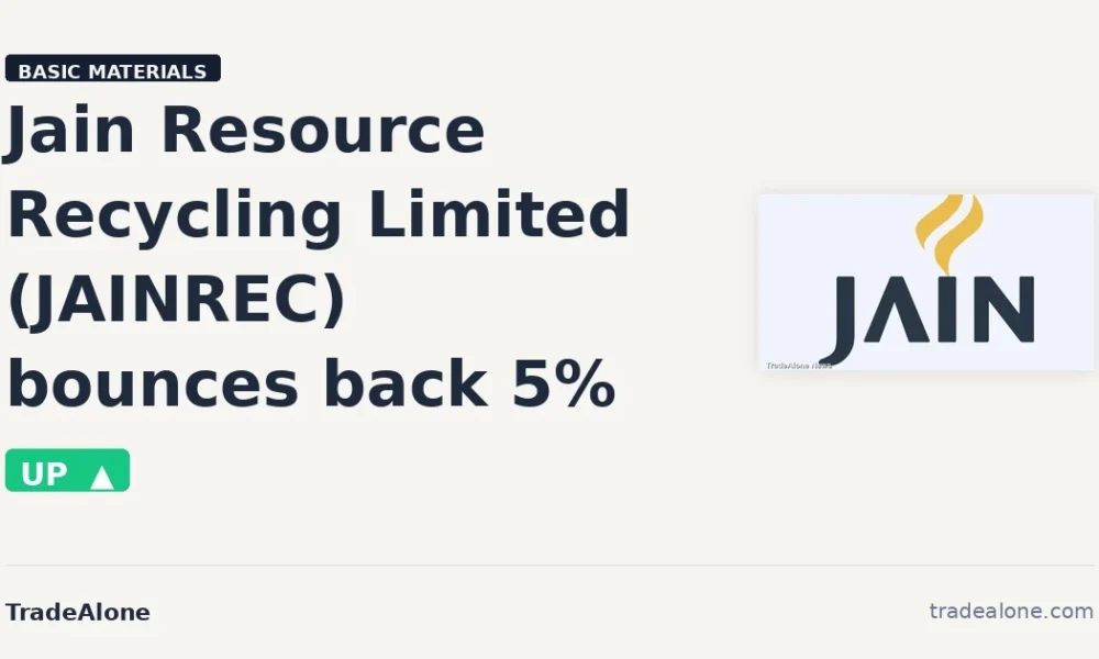 Jain Resource Recycling Limited JAINREC bounces back