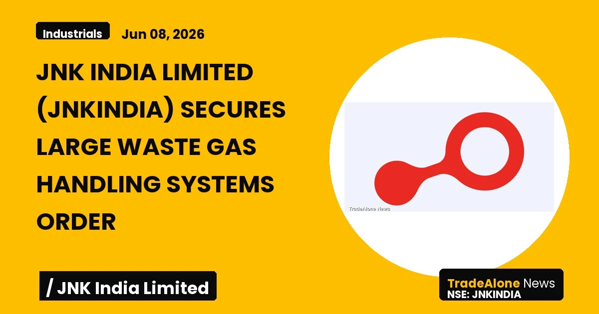 Jnk India Limited Jnkindia Large Waste Gas Handling Systems Order