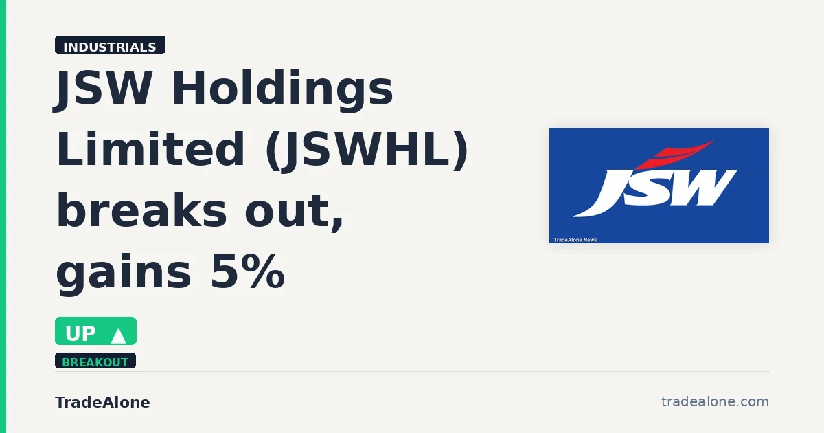 JSW Holdings Limited JSWHL breaks out