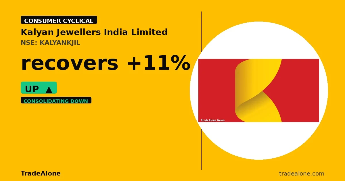 Kalyan Jewellers India Limited KALYANKJIL recovers