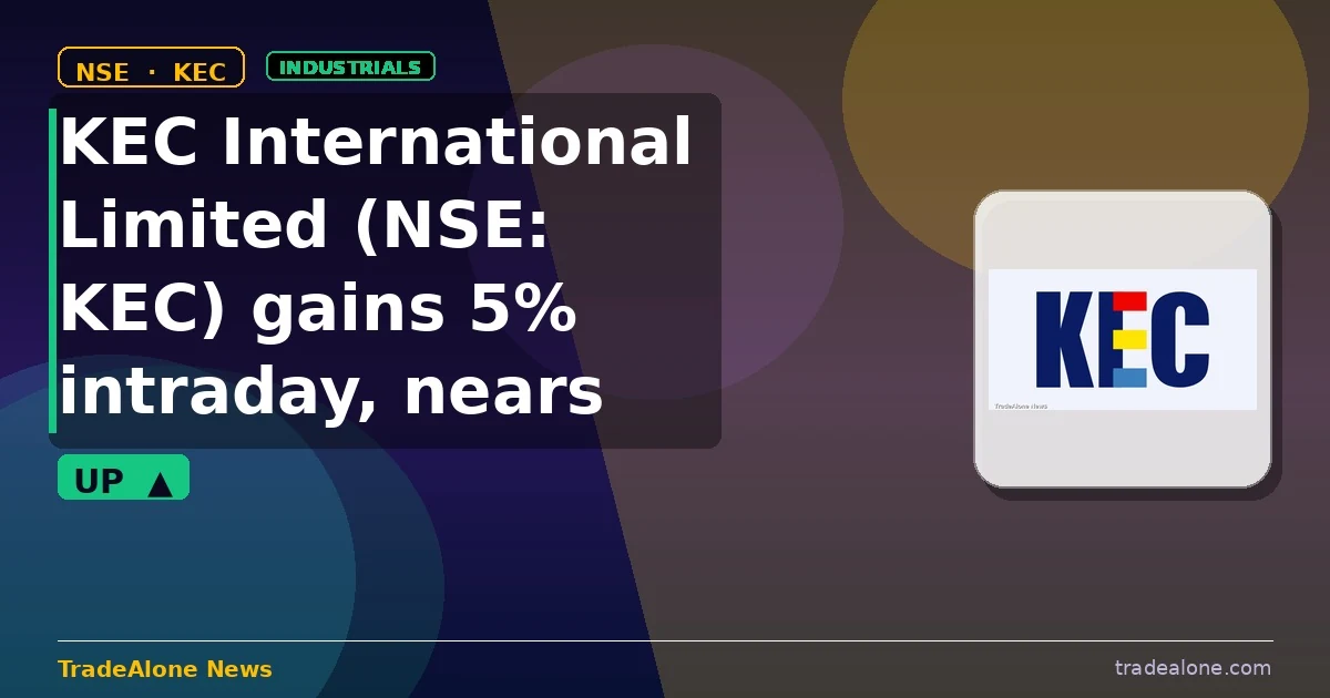 KEC International Limited NSE KEC gains 5% intraday
