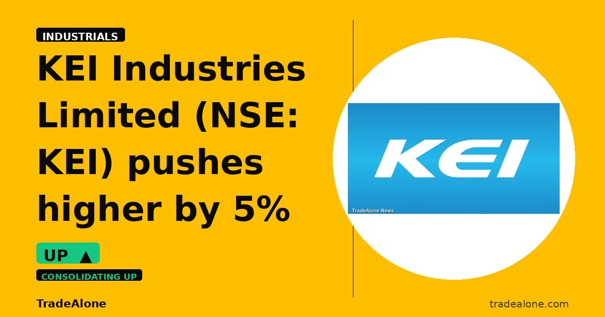 KEI Industries Limited NSE KEI pushes higher