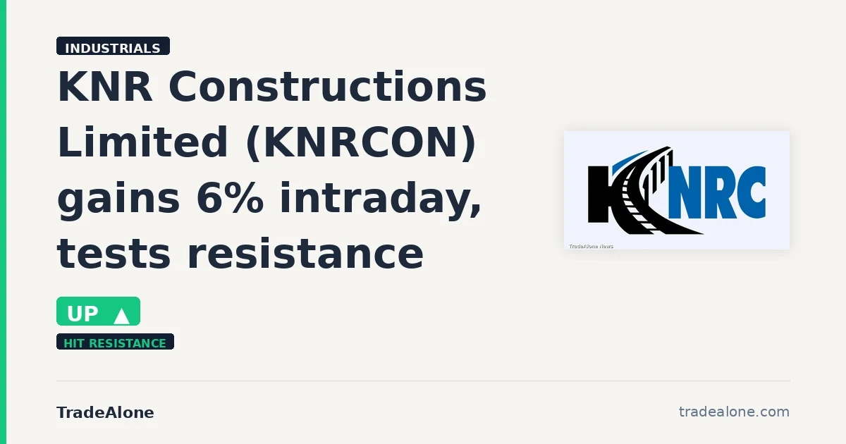 KNR Constructions Limited KNRCON tests resistance