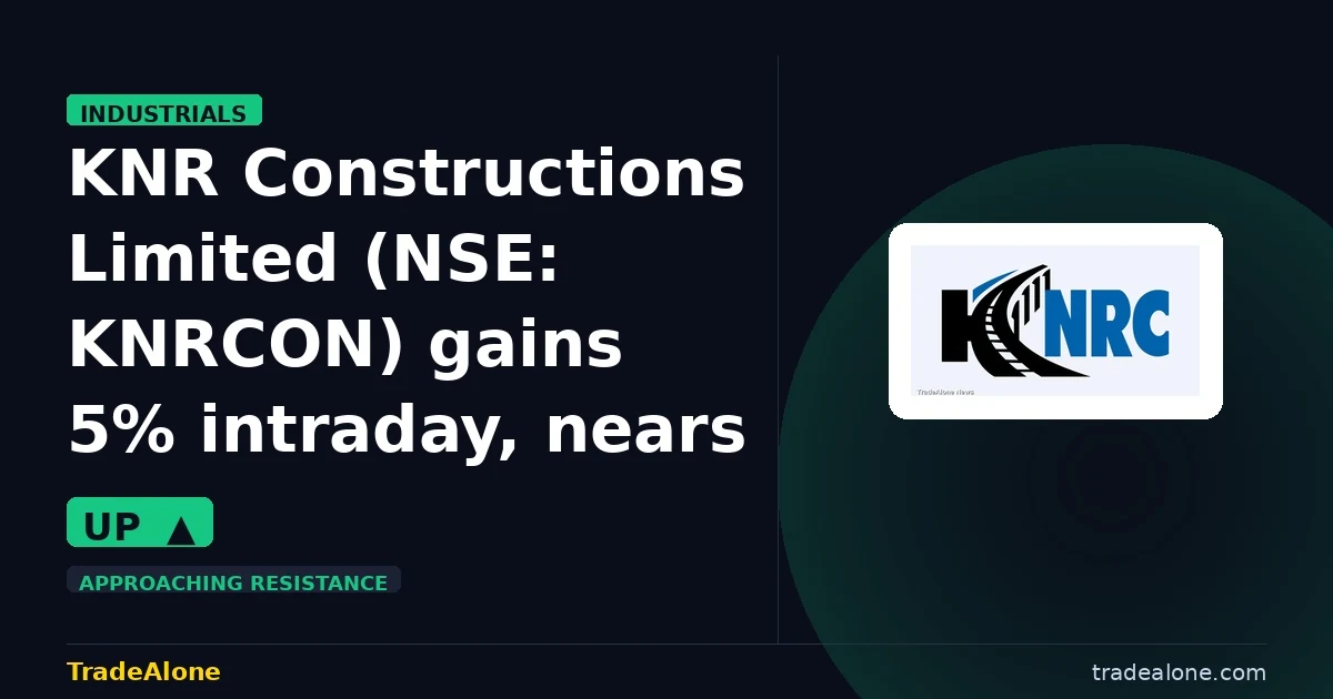 KNR Constructions Limited NSE: KNRCON gains 5% intraday