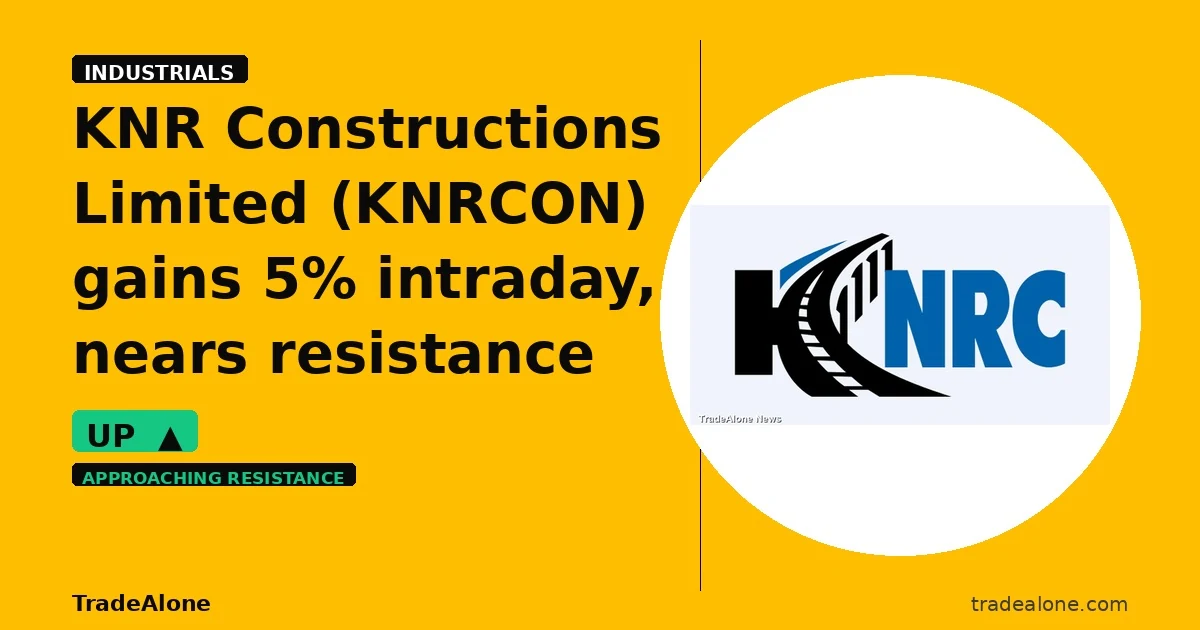 KNR Constructions Limited KNRCON gains 5% nears resistance