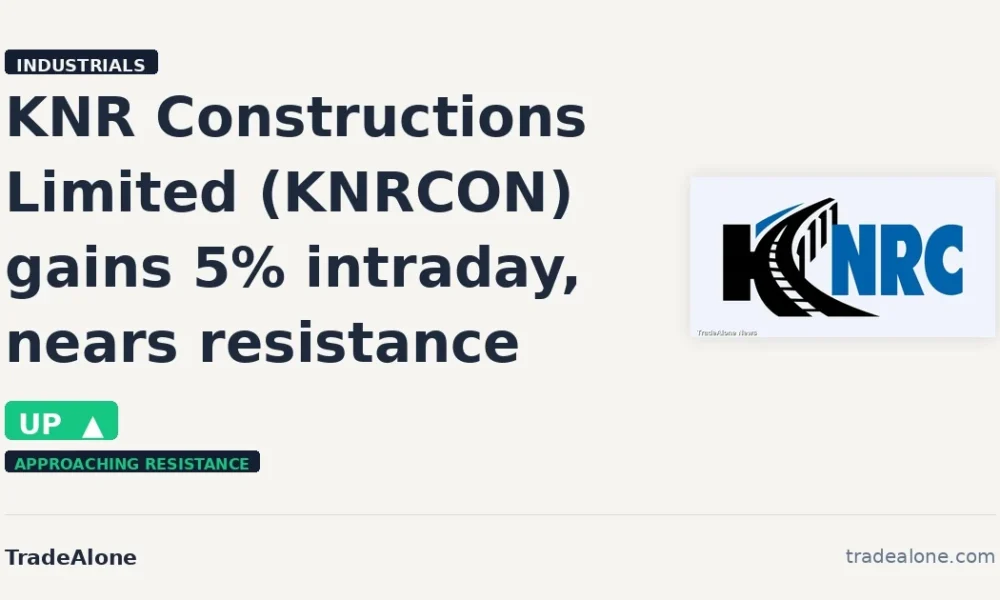 KNR Constructions Limited KNRCON gains 5% intraday