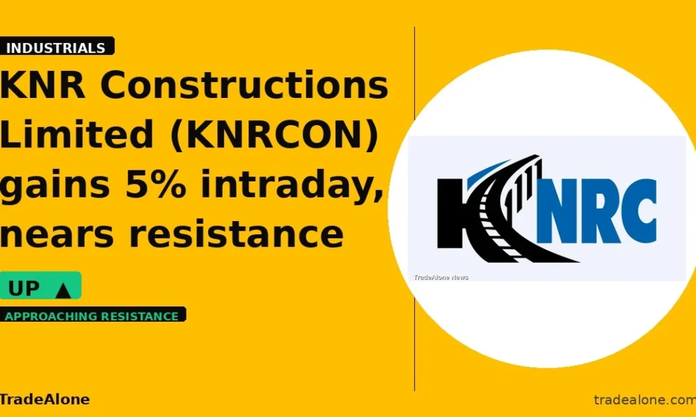 KNR Constructions Limited KNRCON gains 5% intraday nears resistance