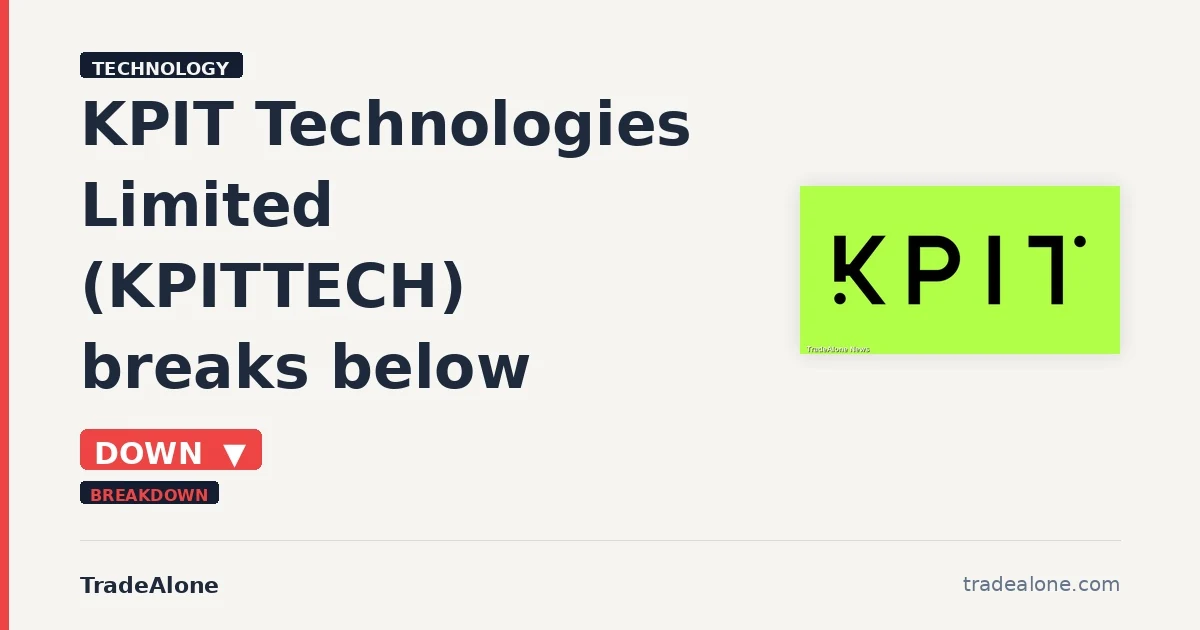 KPIT Technologies Limited KPITTECH breaks below support