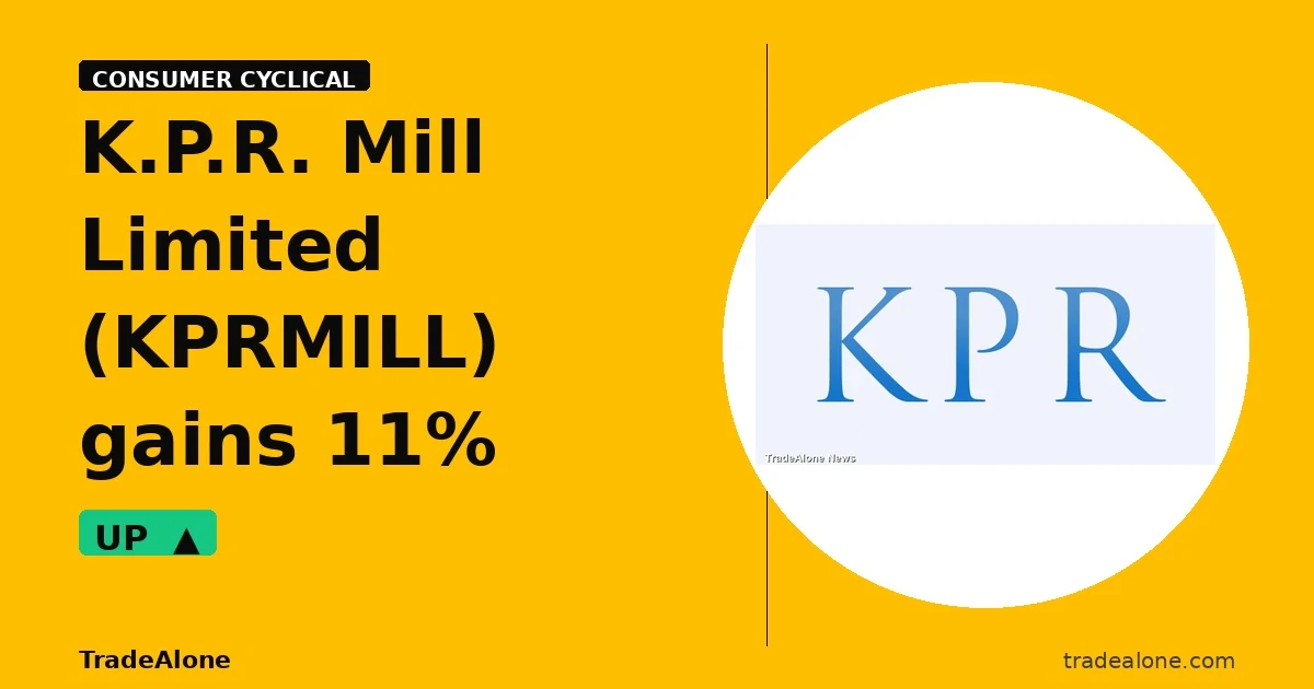 K.P.R. Mill Limited KPRMILL gains 11% intraday