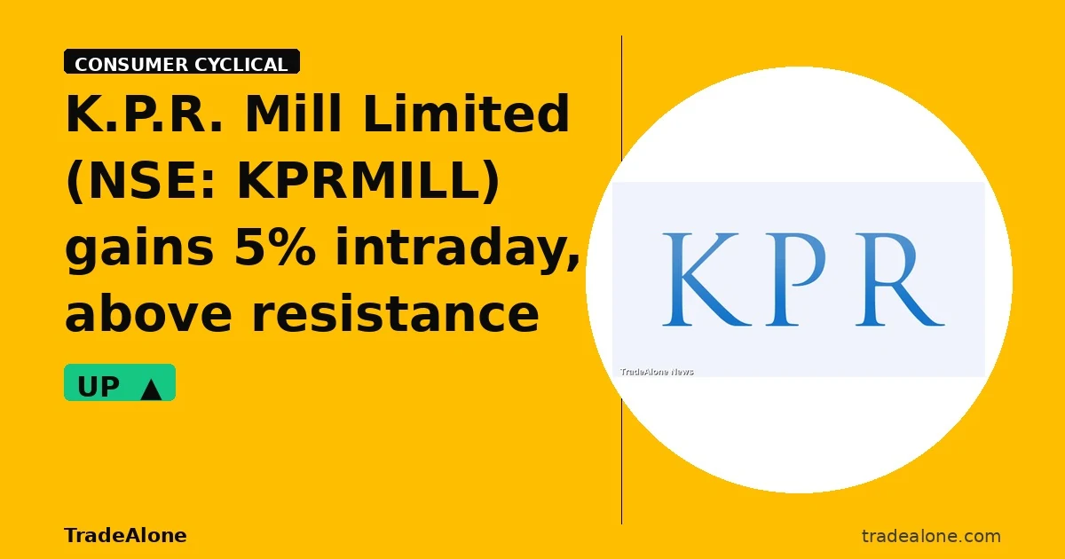 K.P.R. Mill Limited KPRMILL gains 5% intraday
