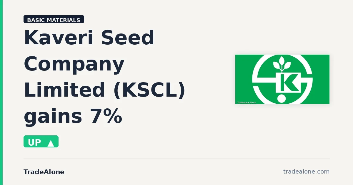 Kaveri Seed Company Limited KSCL gains 7% intraday