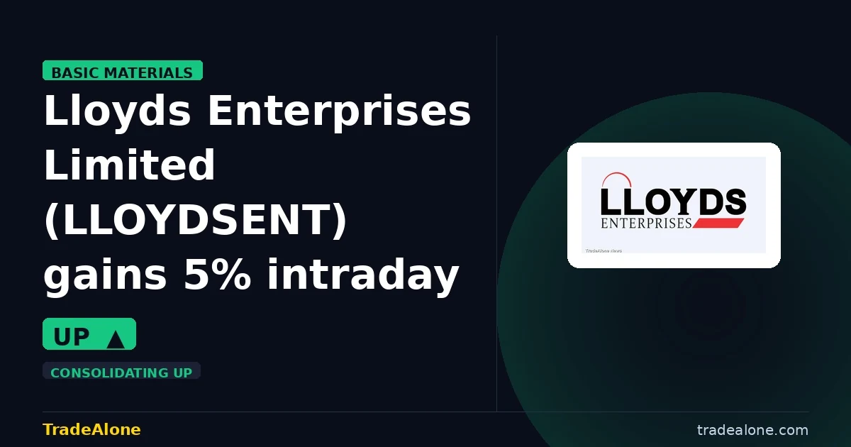Lloyds Enterprises Limited LLOYDSENT gains 5% intraday