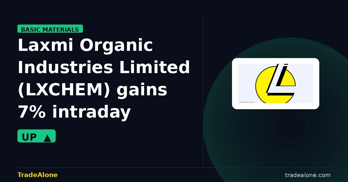 Laxmi Organic Industries Limited LXCHEM gains 7% intraday