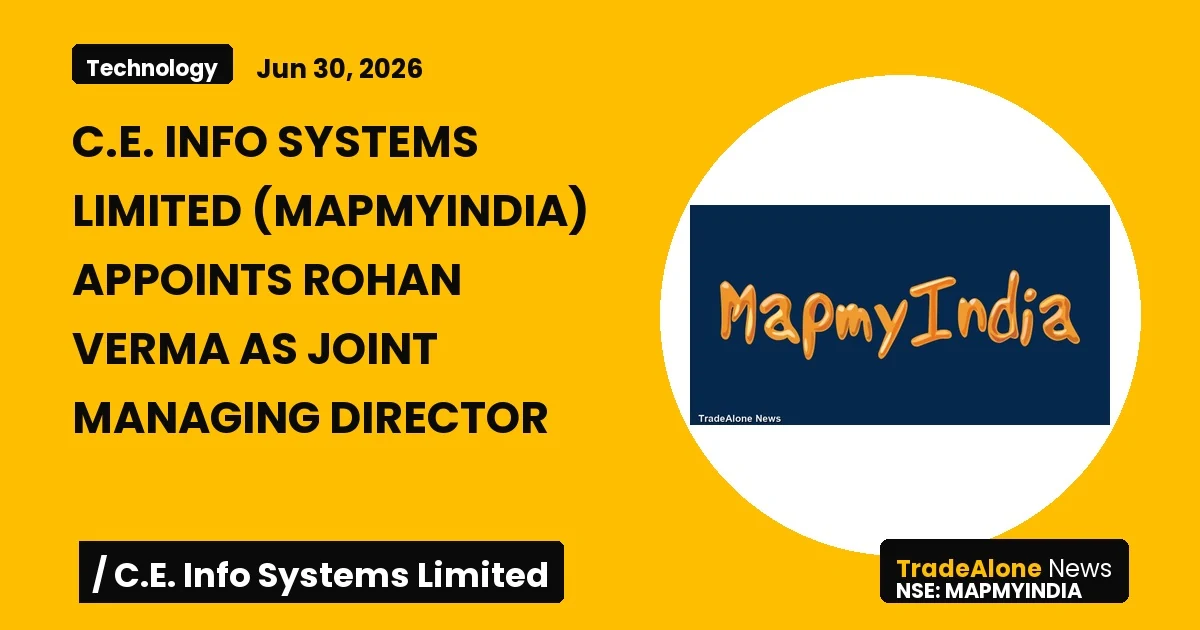 C.e. Info Systems Limited Mapmyindia June 2026