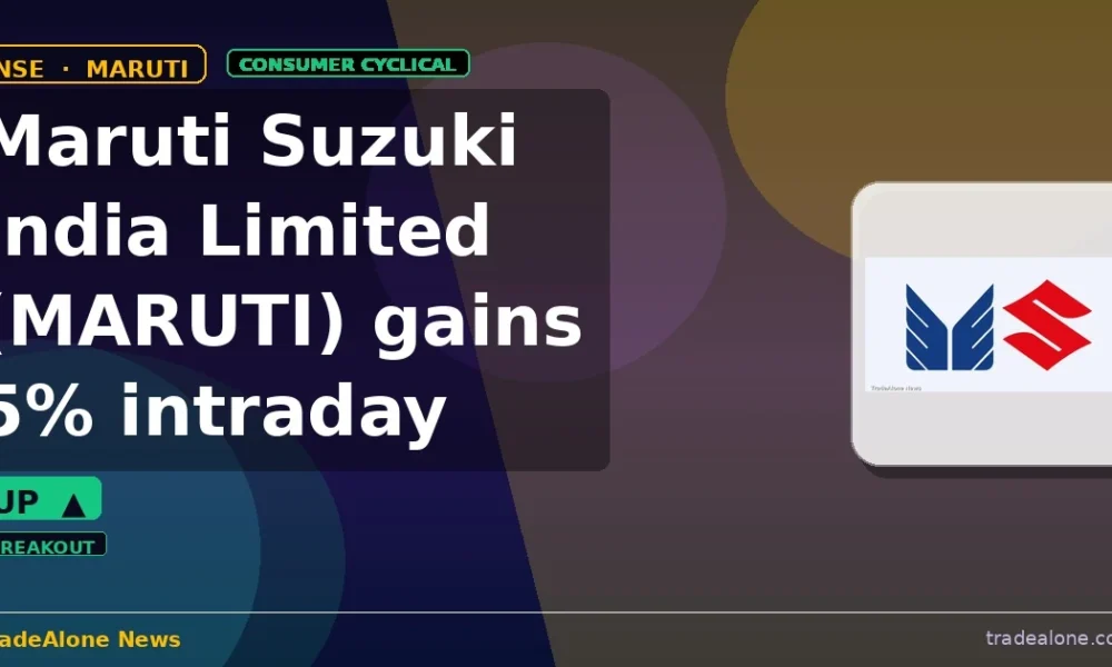 Maruti Suzuki India Limited MARUTI gains 5% intraday