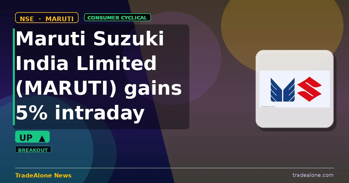 Maruti Suzuki India Limited MARUTI gains 5% intraday