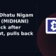 Mishra Dhatu Nigam Limited MIDHANI pulls back after breakout