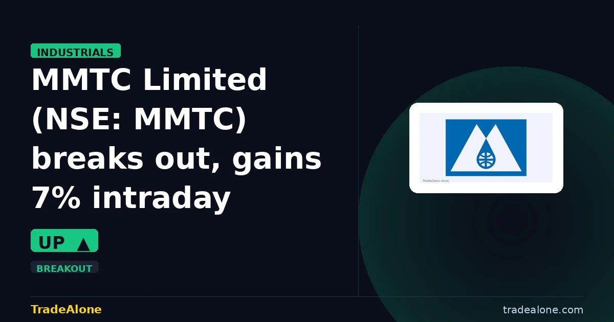 MMTC Limited NSE MMTC breaks out