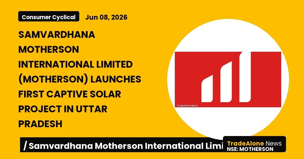 Samvardhana Motherson International Limited Motherson Solar Project June 2026
