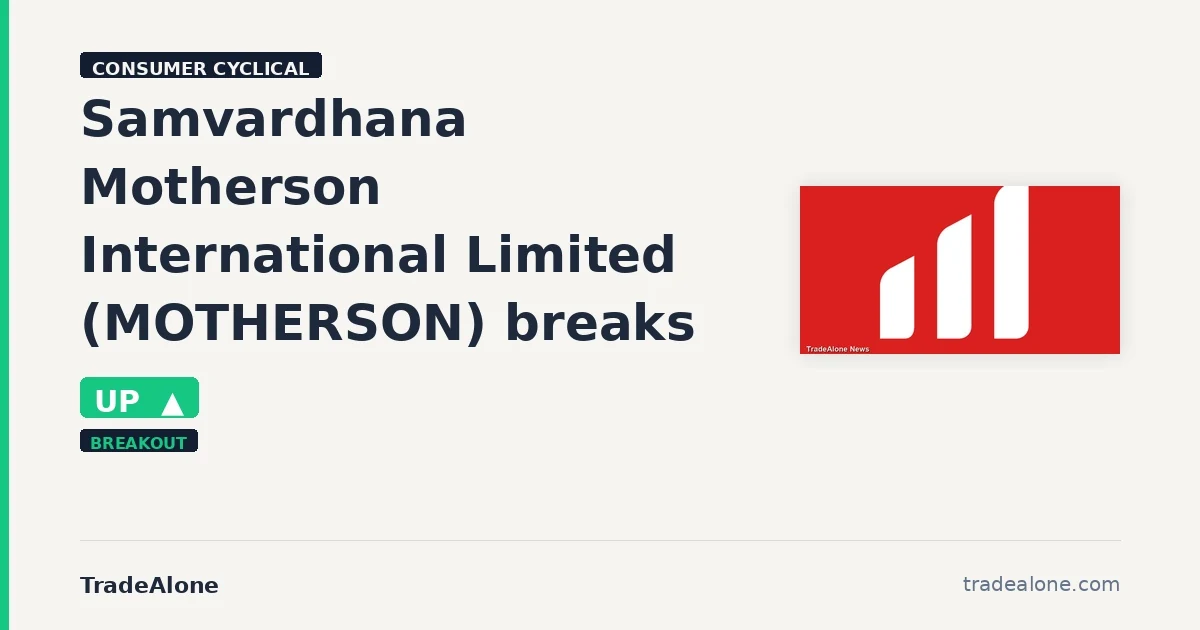 Samvardhana Motherson International Limited MOTHERSON breaks out